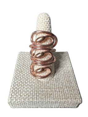 5/$25 😻 Rose Gold Spiral Wrap Ring - Metallic Rosa